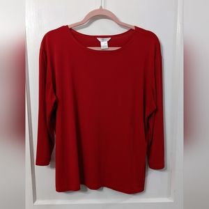 Fiore XL Red Layering Top